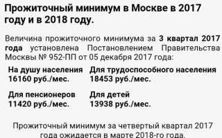 Прожиточный минимум в москве в 2018 году — все о налогах