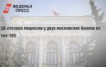 Отозваны лицензии у двух московских банков — все о налогах